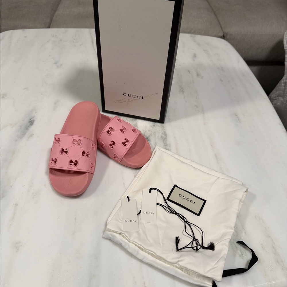 Gucci GG Rubber Slide Sandals